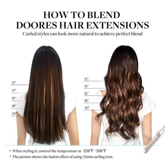 Hair Extensions Real Human Hair Balayage Dark Brown to Chestnut Brown 16Inch 95g main image 5